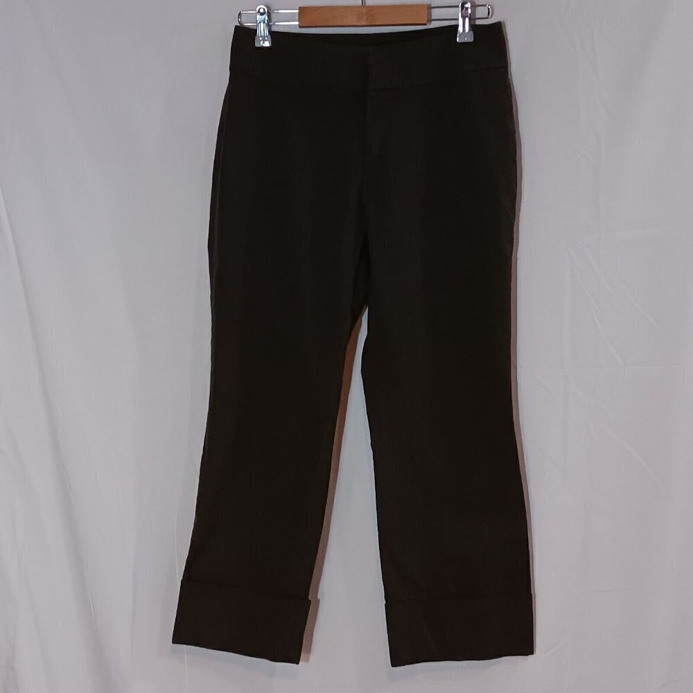 Banana Republic Pants Womens Size 6 The Martin Fit Flat Front‎ Cuffed Crop Brown